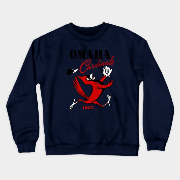 Defunct Omaha Cardinals Baseball 1957 Crewneck Sweatshirt by LocalZonly